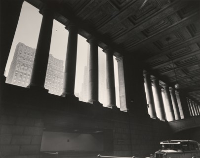 Untitled, parkway below structure, New York; Berenice Abbott, American, 1898 - 1991, New York, New York, United States