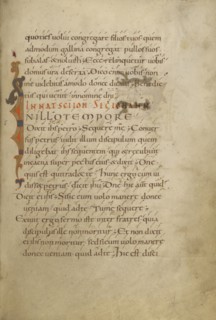 Decorated Initial I; or Reichenau, Germany; late 10th century; Tempera colors, gold paint, silver paint, and ink on parchment