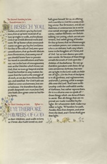 Decorated Text Page; Madelyn Walker, English, active 1930s, England; about 1930; Gold leaf, tempera colors, and pen and black