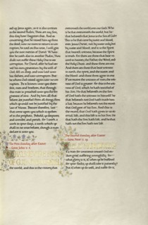 Decorated Text Page; Madelyn Walker, English, active 1930s, England; about 1930; Gold leaf, tempera colors, and pen and black