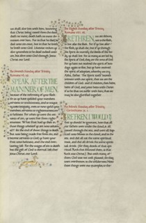 Decorated Text Page; Madelyn Walker, English, active 1930s, England; about 1930; Gold leaf, tempera colors, and pen and black