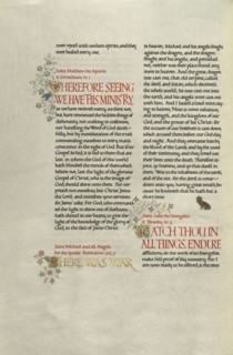 Decorated Text Page; Madelyn Walker, English, active 1930s, England; about 1930; Gold leaf, tempera colors, and pen and black