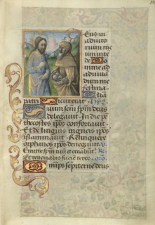Temptation of Christ; Master of Cardinal Bourbon, French, about 1480 - 1500, Paris, France; about 1500; Tempera colors, ink