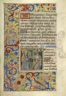 Noli me tangere; Master of Cardinal Bourbon, French, about 1480 - 1500, Paris, France; about 1500; Tempera colors, ink and gold