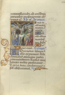 Crucifixion; Master of Cardinal Bourbon, French, about 1480 - 1500, Paris, France; about 1500; Tempera colors, ink and gold on