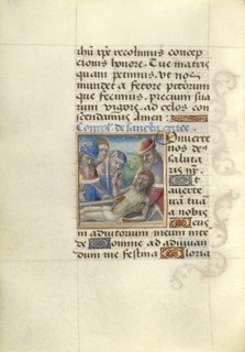 Entombment of Christ; Master of Cardinal Bourbon, French, about 1480 - 1500, Paris, France; about 1500; Tempera colors, ink