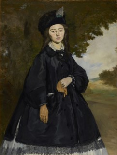 Portrait of Madame Brunet; Édouard Manet, French, 1832 - 1883, France; about 1861 - 1863, reworked by 1867; Oil on canvas
