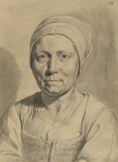 Portrait of Dame Étiennette; Philippe de Champaigne, French, born Belgium, 1602 - 1674, France; 1647; Brush and gray ink