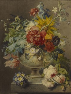 Bouquet of Flowers in a Vase; Georgius Jacobus Johannes van Os, Dutch, 1782 - 1861, Netherlands; about 1802 - 1850s; Watercolor