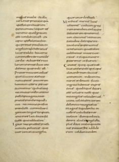 Text Page; Lorsch, Germany; about 826 - 838; Tempera colors on parchment; Leaf: Leaf: 31.6 x 24 cm, 12 7,16 x 9 7,16 in