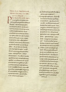 Text Page; Lorsch, Germany; about 826 - 838; Tempera colors on parchment; Leaf: Leaf: 31.6 x 24 cm, 12 7,16 x 9 7,16 in