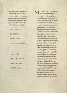 Text Page; Lorsch, Germany; about 826 - 838; Tempera colors on parchment; Leaf: Leaf: 31.6 x 24 cm, 12 7,16 x 9 7,16 in