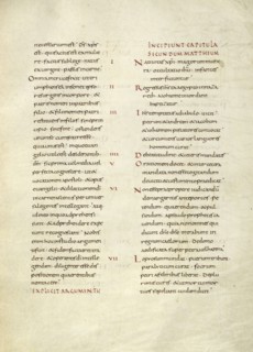 Text Page; Lorsch, Germany; about 826 - 838; Tempera colors on parchment; Leaf: Leaf: 31.6 x 24 cm, 12 7,16 x 9 7,16 in