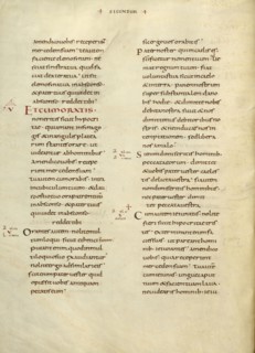 Text Page; Lorsch, Germany; about 826 - 838; Tempera colors on parchment; Leaf: Leaf: 31.6 x 24 cm, 12 7,16 x 9 7,16 in