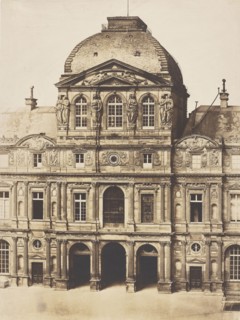 Pavillon de l'Horloge, Louvre, Paris; Charles Nègre, French, 1820 - 1880, Paris, France; 1855; Salted paper print from a glass