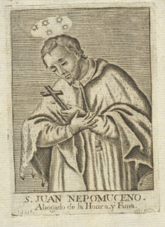 S. Juan Nepomuceno, Collection of Mexican religious engravings, 1767, St. John Nepomucene