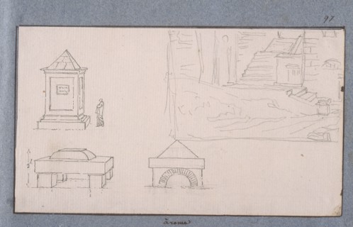 Á Rome, Dessins, Castellan, A. L., Antoine Laurent, 1772-1838, Pencil on paper, 1797-1799, The drawings