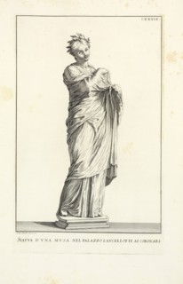 Statva d'vna mvsa nel Palazzo Lancellotti ai Coronari, Raccolta di statue antiche e moderne, Aquila, Francesco Faraone, ca. 1676