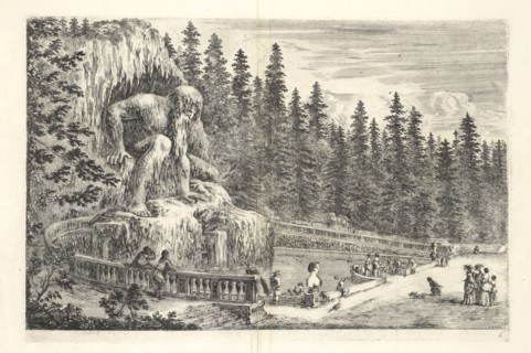 Statue of the Apennines, Descrizione della regia villa, fontane, e fabbriche di Pratolino, Della Bella, Stefano, 1610-1664