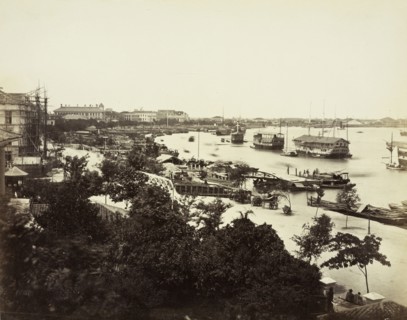 Shanghai, View of the Bund, Shanghai, Afong album #1, photographs of China and Southeast Asia, Albumen