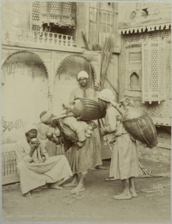 Vendeurs d'eau fraiche dans les rues du Caire, Basse Egypte Janvier 1906, Travel albums from Paul Fleury's trips to Middle East