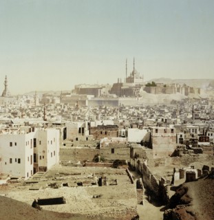 View of old Cairo, Egypt looking towards the Saladin Citadel on Muqattam Hill 1906, Travel albums the Middle East