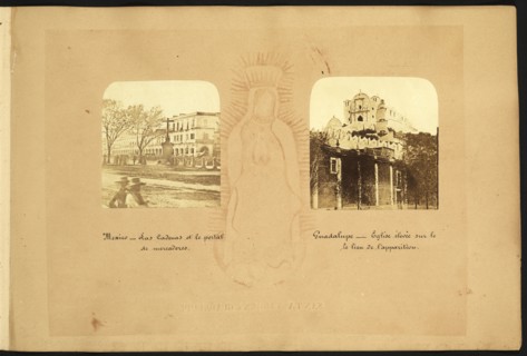 Views of Mexico City, Mexique, 1865, Falconnet, Louis, Albumen, between 1864 and 1866, Two photographs of buildings in Mexico