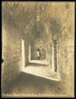 Chichén: Palacio-templo de las Inscripciones, 2. cuerpo, Views of Aztec, Maya, and Zapotec ruins in Mexico, Maler, Teobert, 1842