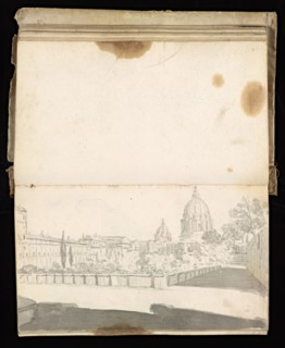 Glama-Stroberle, Joaõ, 1708-1792, pencil, ink, chalk, wash, 1741, Sketchbook II of III dated 14 February 1741