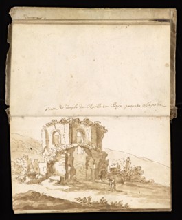Glama-Stroberle, Joaõ, 1708-1792, pencil, ink, chalk, wash, 1741, Sketchbook II of III dated 14 February 1741