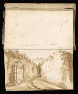 Glama-Stroberle, Joaõ, 1708-1792, pencil, ink, chalk, wash, 1741, Sketchbook II of III dated 14 February 1741
