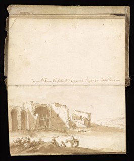 Glama-Stroberle, Joaõ, 1708-1792, pencil, ink, chalk, wash, 1741, Sketchbook II of III dated 14 February 1741