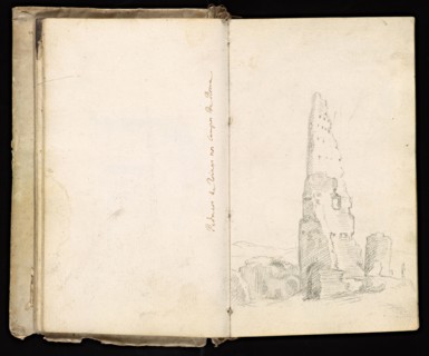 Glama-Stroberle, Joaõ, 1708-1792, pencil, ink, chalk, wash, 1741, Sketchbook II of III dated 14 February 1741