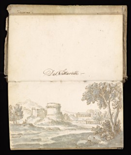 Glama-Stroberle, Joaõ, 1708-1792, pencil, ink, chalk, wash, 1741, Sketchbook II of III dated 14 February 1741