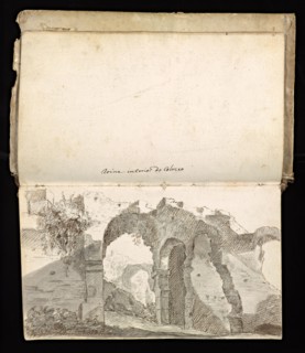 Glama-Stroberle, Joaõ, 1708-1792, pencil, ink, chalk, wash, 1741, Sketchbook II of III dated 14 February 1741