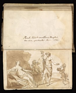 Glama-Stroberle, Joaõ, 1708-1792, pencil, ink, chalk, wash, 1741, Sketchbook II of III is bound in contemporary vellum and dated