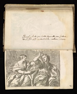 Glama-Stroberle, Joaõ, 1708-1792, pencil, ink, chalk, wash, 1741, Sketchbook II of III is bound in contemporary vellum and dated