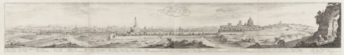 Roma, Views of the city of Rome, 1620-1860: a print collection., Silvestre, Israel, 1642, Large panorama after a drawing