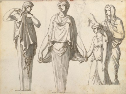 Sketchbook of Roman antiquities, Dupasquier, Antoine-Léonard, 1748?-1832, pen and ink, pencil, wash, 1779, Drawings