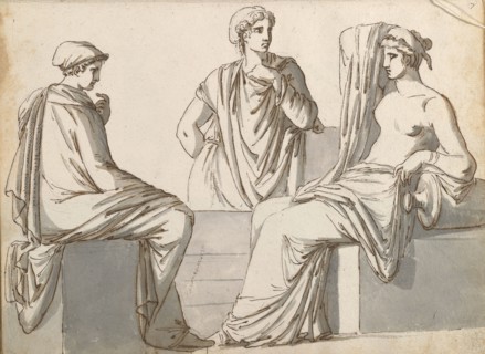 Sketchbook of Roman antiquities, Dupasquier, Antoine-Léonard, 1748?-1832, pen and ink, pencil, wash, 1779, Drawings