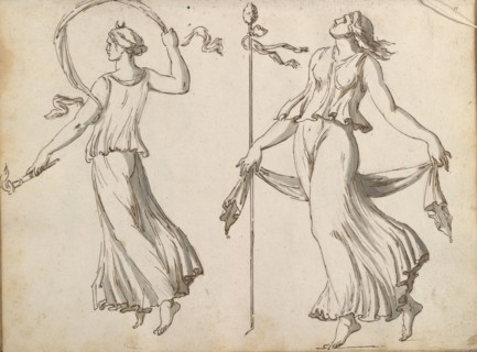 Sketchbook of Roman antiquities, Dupasquier, Antoine-Léonard, 1748?-1832, pen and ink, pencil, wash, 1779, Drawings