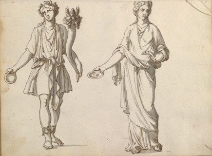 Sketchbook of Roman antiquities, Dupasquier, Antoine-Léonard, 1748?-1832, pen and ink, pencil, wash, 1779, Drawings