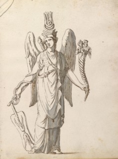 Sketchbook of Roman antiquities, Dupasquier, Antoine-Léonard, 1748?-1832, pen and ink, pencil, wash, 1779, Drawings