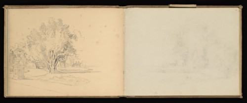Sketchbook, Preziosi, Amadeo, 1816-1882, pencil, gray wash, white heightening, 1875, The sketchbook by Maltese artist Preziosi