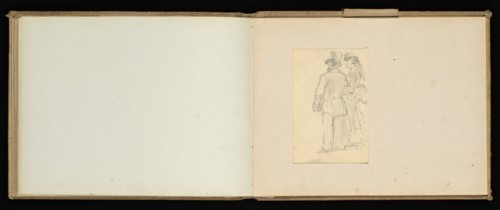 Sketchbook, Preziosi, Amadeo, 1816-1882, pencil, gray wash, white heightening, 1875, The sketchbook by Maltese artist Preziosi