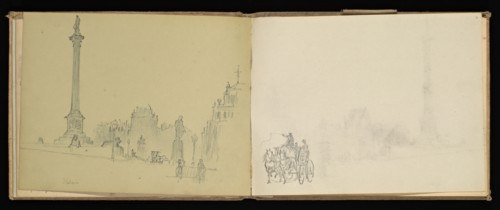 Sketchbook, Preziosi, Amadeo, 1816-1882, pencil, gray wash, white heightening, 1875, The sketchbook by Maltese artist Preziosi