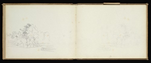 Sketchbook, Preziosi, Amadeo, 1816-1882, pencil, gray wash, white heightening, 1875, The sketchbook by Maltese artist Preziosi