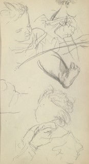 Sketchbook of Adolph Menzel, Menzel, Adolph, 1815-1905, pencil on paper, 1863, German painter
