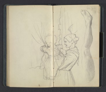 Sketchbook of Adolph Menzel, Menzel, Adolph, 1815-1905, pencil on paper, 1863, German painter