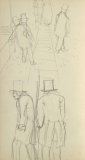 Sketchbook of Adolph Menzel, Menzel, Adolph, 1815-1905, pencil on paper, 1863, German painter